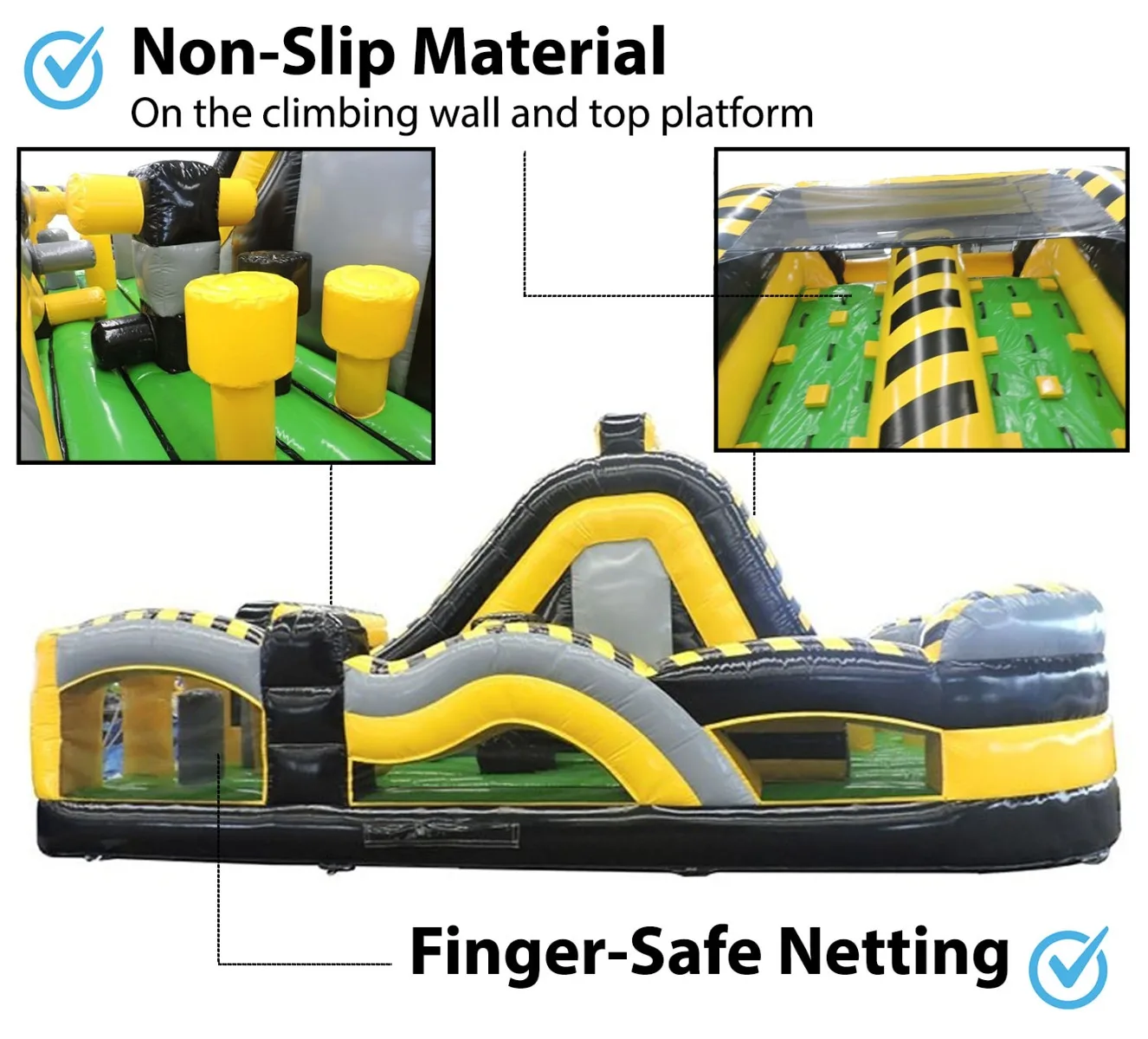 Commercial Outdoor Inflatable Obstacle Courses 3 in one combo