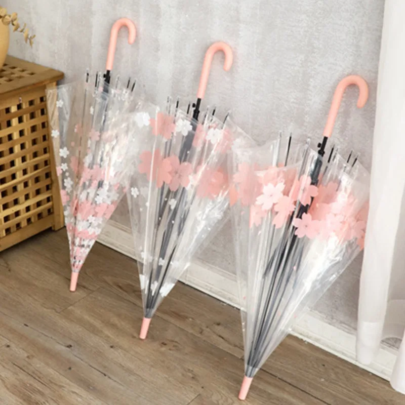 Disposable Clear Paraguas Parapluie Sombrillas Plastic Cheap PVC Transparent Umbrella