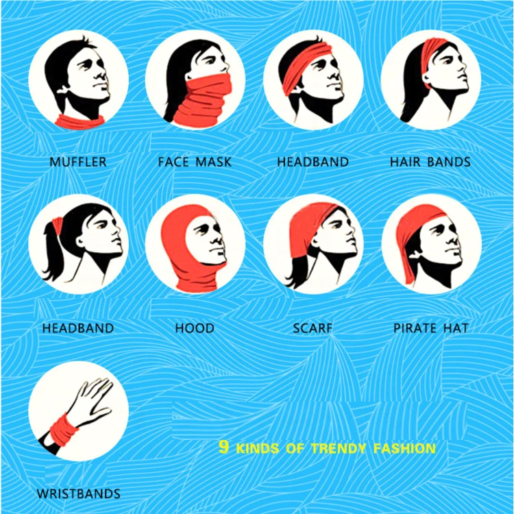 Factory supply Low MOQ head scarf multifunction Skull face bandanas tubulares