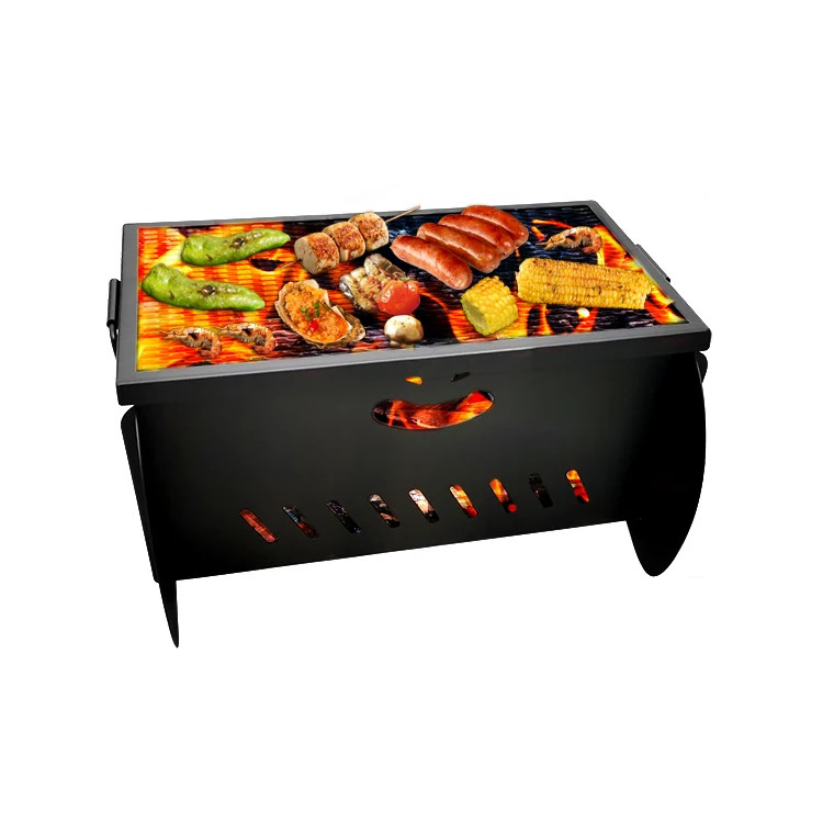 Customized wood Burning camping fire pit grill outdoor