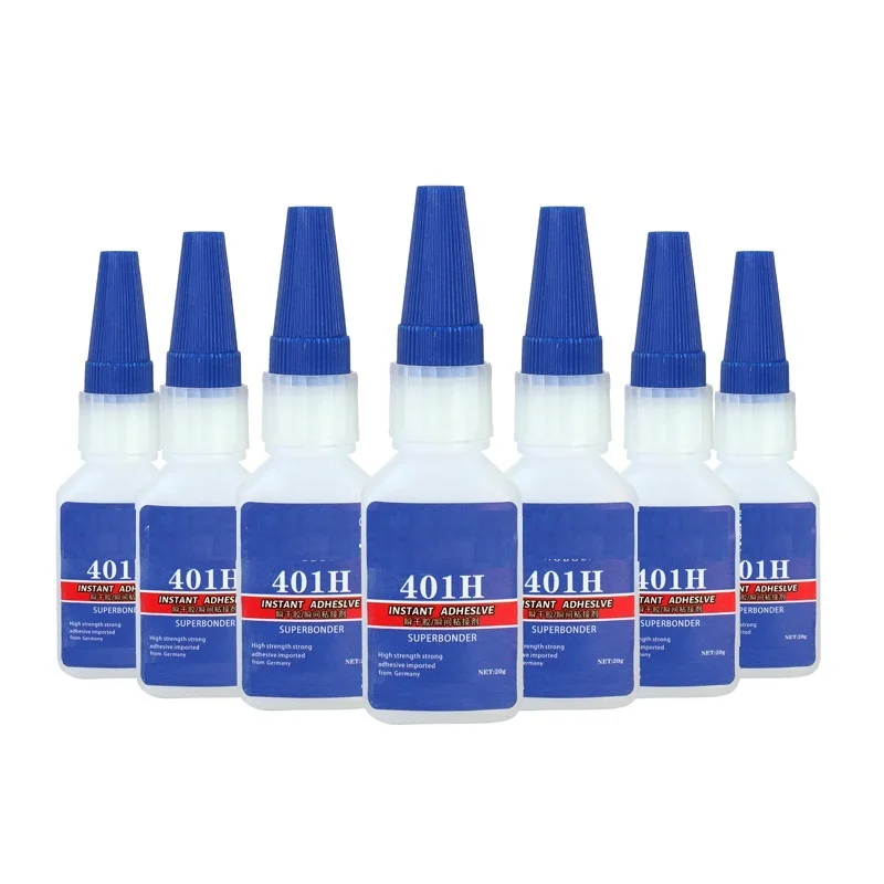 20g Glue Super Liquid Glue 401 Instant Quick-drying Adhesive Strong Glue For Metal Glass Ceramic Stone Wood Leather Plastic etc