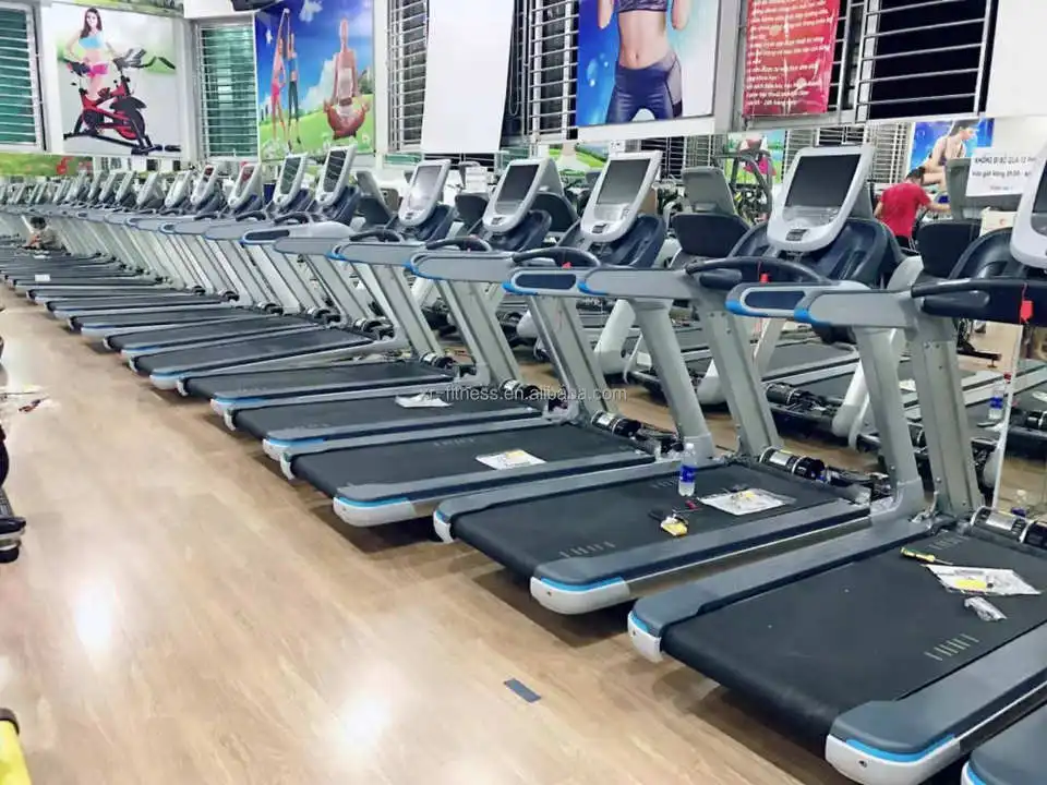 Gym touch screen commercial manual treadmill 3hp-7hp AC  motorized treadmill China fitness equipment