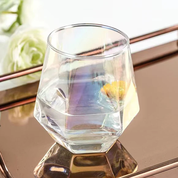 Glod rim spinning whiskey glass clear glass coffee cup lead-free glasses cup set