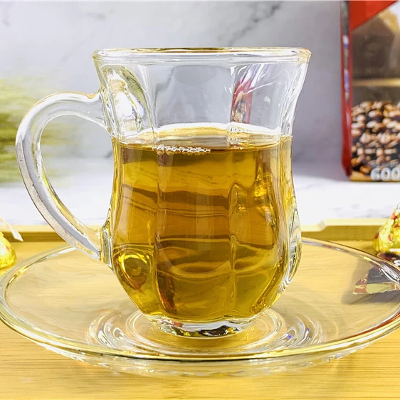 Экологичные чайные чашки и блюдца Хрустальная чайная кофейная чашка с блюдцем на