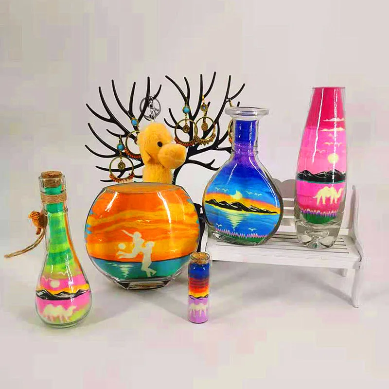 DIY SAND ART BOTTLES, glow in dark sand art kit