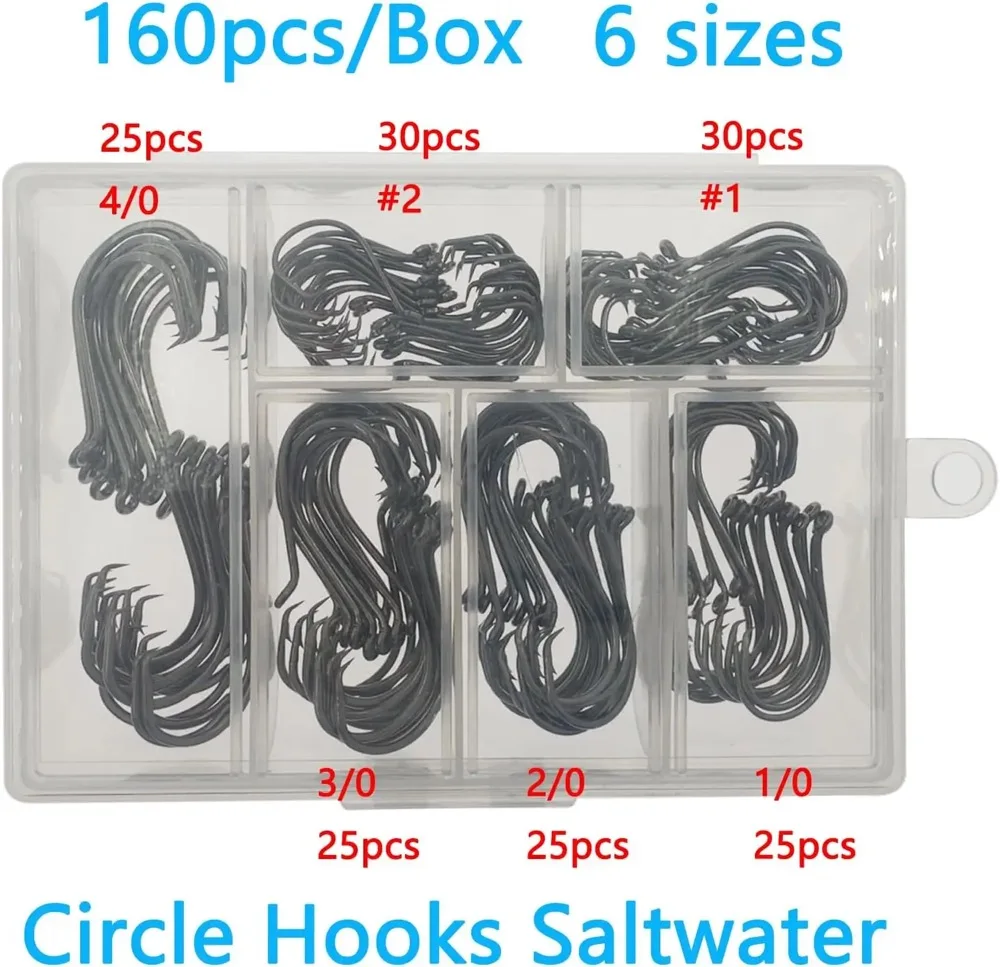 Fishing Hooks Freshwater Saltwater Fish Hooks Bulk Fishing Hooks Set Worm Catfish Hooks Fish Gear Equipment Supplies hooks