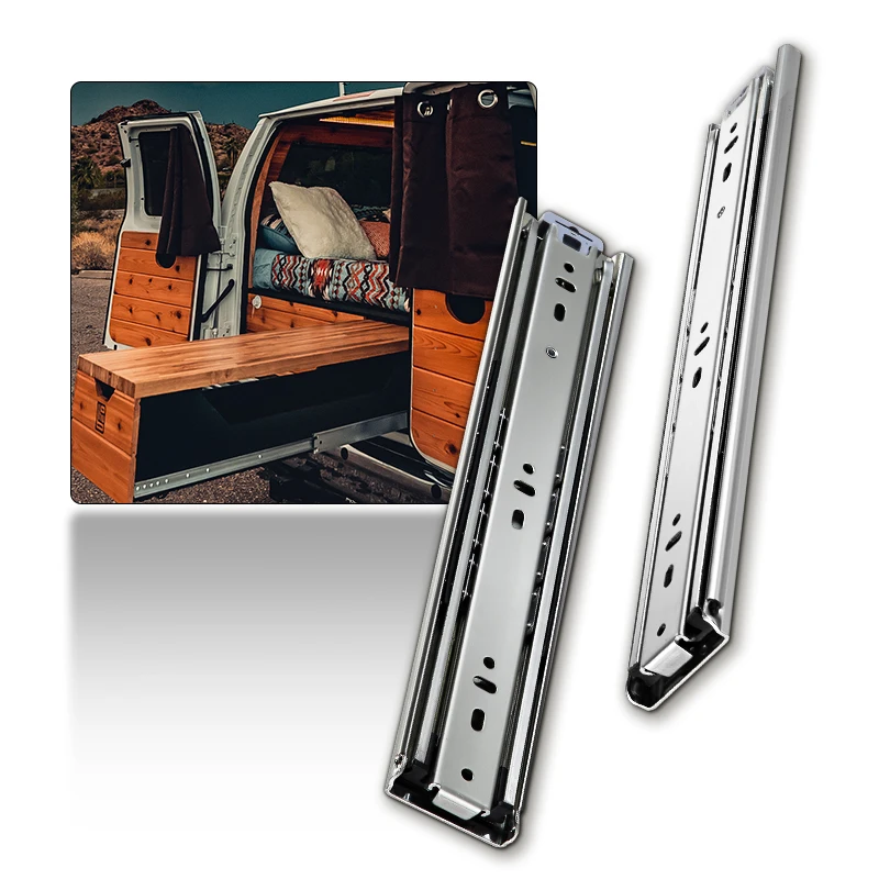 AOLISHENG Industrial Slide Rail cold rolled steel heavy duty full extension ball bearing side mount 220kg drawer slide