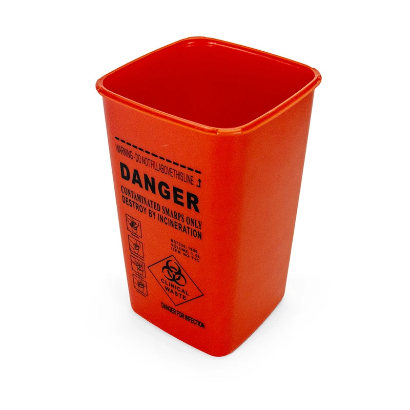 Needles Waste Bucket Mini Trash Cans Disposable Sharps Blades Cartridge Box PMU Tattoo Medical Bottle Supplies Container Plastic