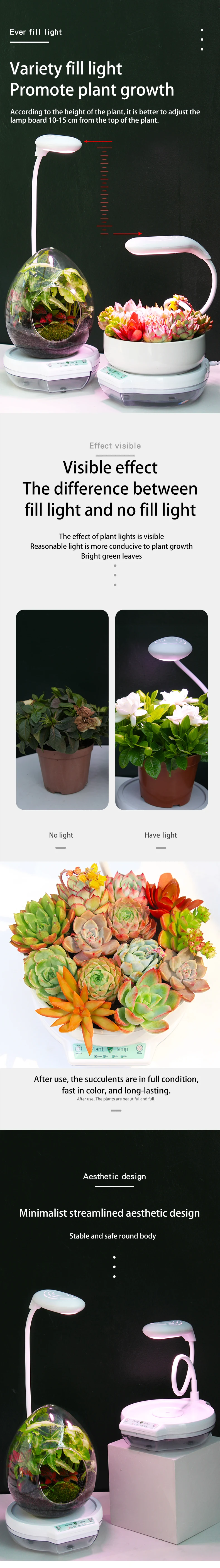 LED light plant lazy flower pot table lamp type flower pot