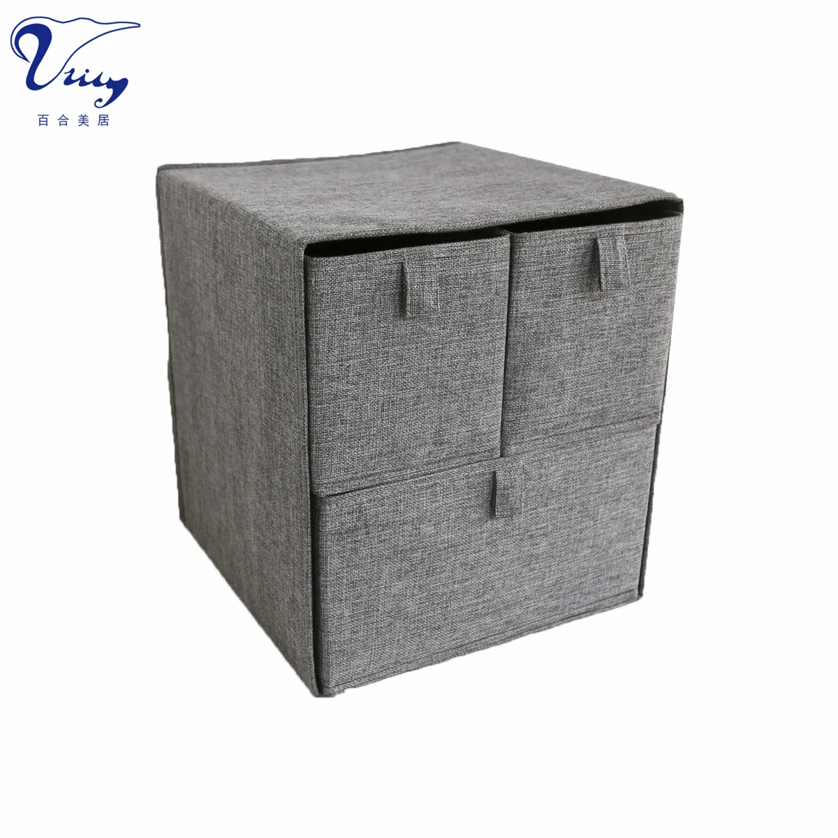 Fabric Storage Drawer Organizer Sets Folding Linen Fabric Storage Box Clever Cube Insert 4pcs per set w/2 tier and 3 drawers