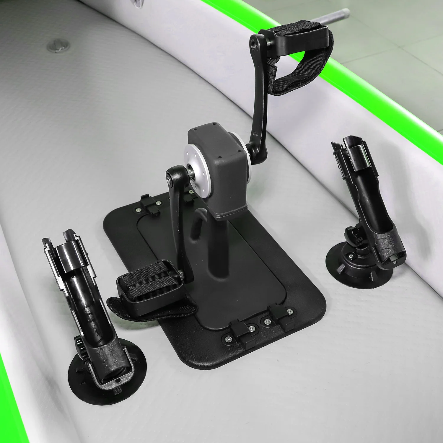 China Customized Color 14 Feet 420cm Inflatable Drop Stitch Foot Drive Pedal Fishing Kayak fishing boat