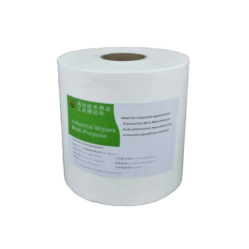 61003Y Disposable Wipes Cellulose Polyester Nonwoven Heavy Duty Industrial Lint Free Wiper Roll