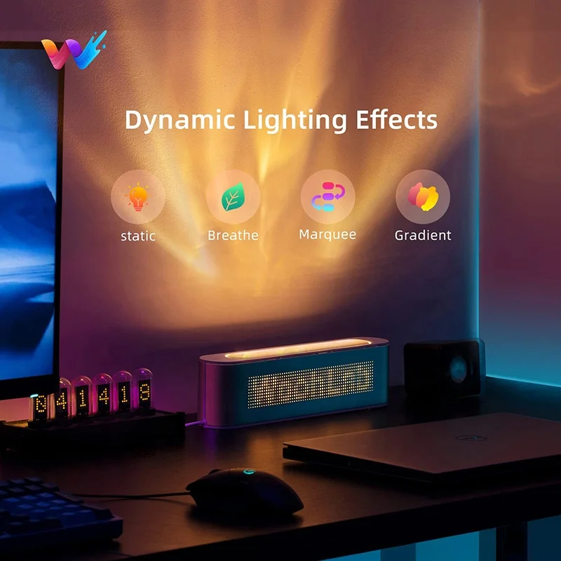 Smart Light Bar, Multi-color Changing Ambient Lighting with Scene and Music Mode