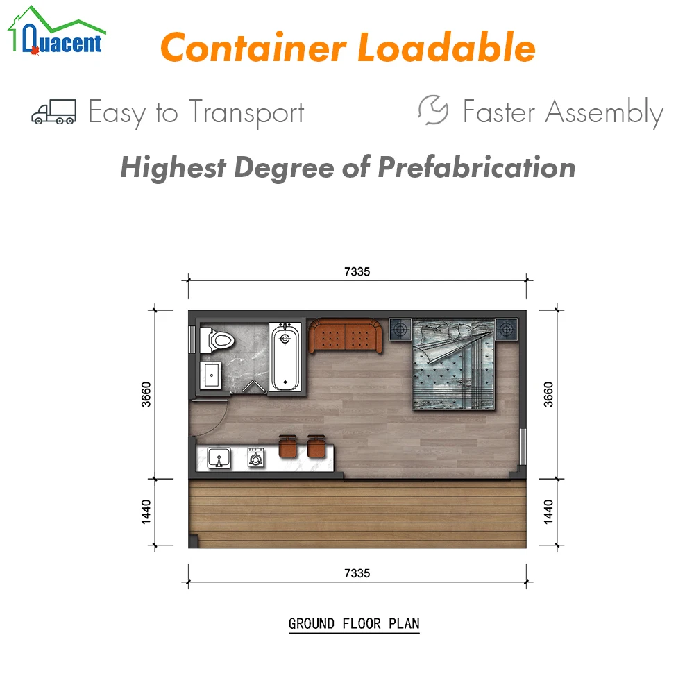 Cheap Price Tiny Cabins Homes Wood Portable Casas Mobile Ready Made To Ship Modern Mini Small Prefabricate Prefab Houses Pod