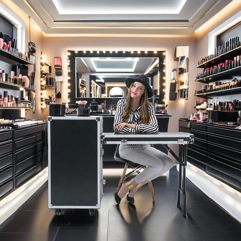 Heavy Duty Aluminum Black Aluminium Flight Case for Makeup With Four Drawers Detachable Doors OEM Customization Supported