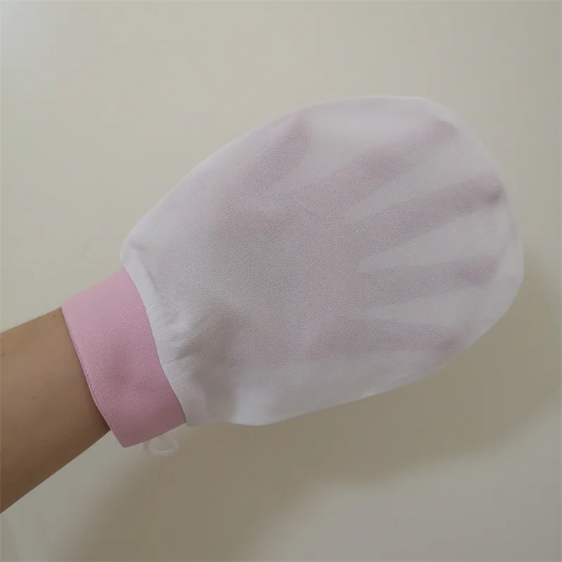 Custom LOGO Magic Peeling Glove Silk Double Sided Shower Bath Body Loofah Scrub Glove Korean Exfoliating Mitts