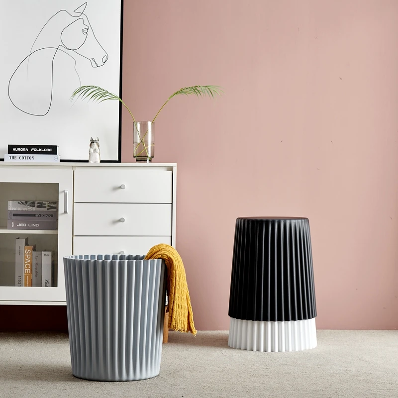 Multifunctional Coffee Table Big Round Chair Plastic Stools Step