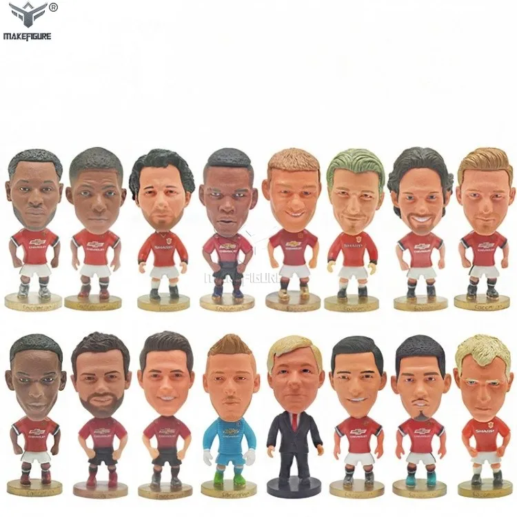 Custom Made 3inch PVC Soccer Player Figure Lifelike Football Celebrity 3D Mini Football Team Player Figure Toy