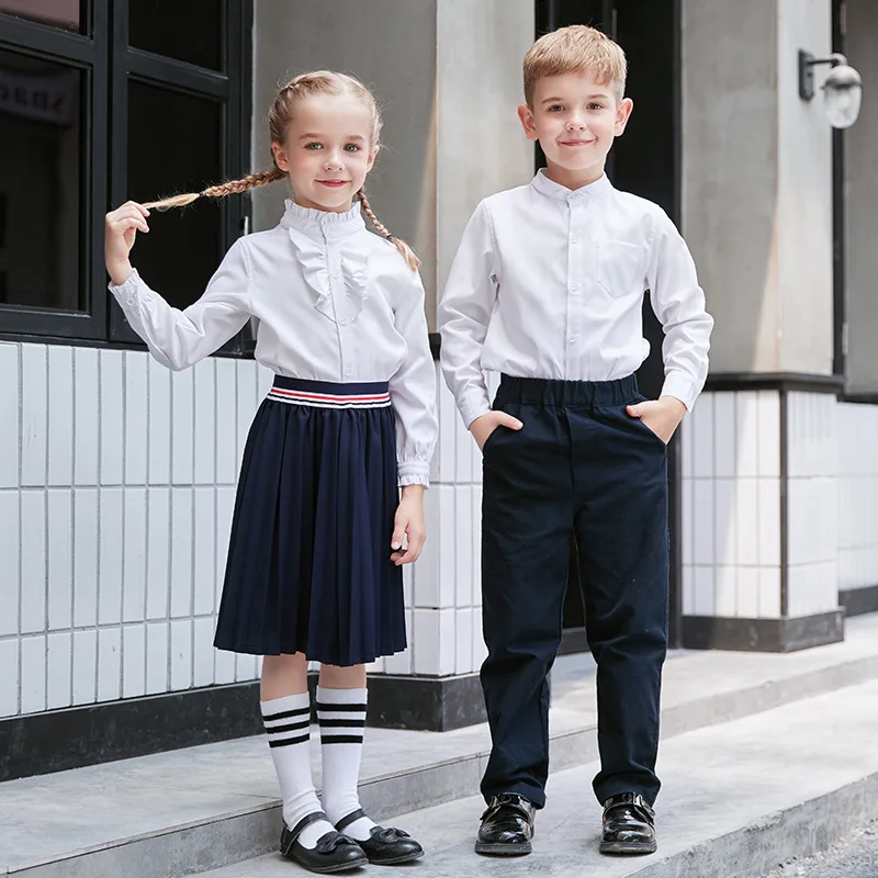 
Wholesale autumn wear high primary kindergarten school Uniform design for boys and girls 