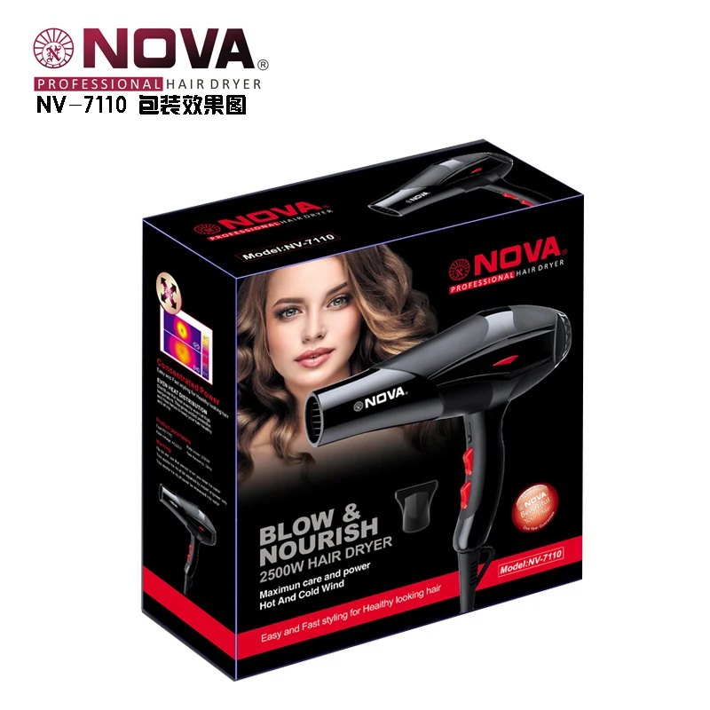  Фен для волос NOVA 2 в 1 профессиональный 2500