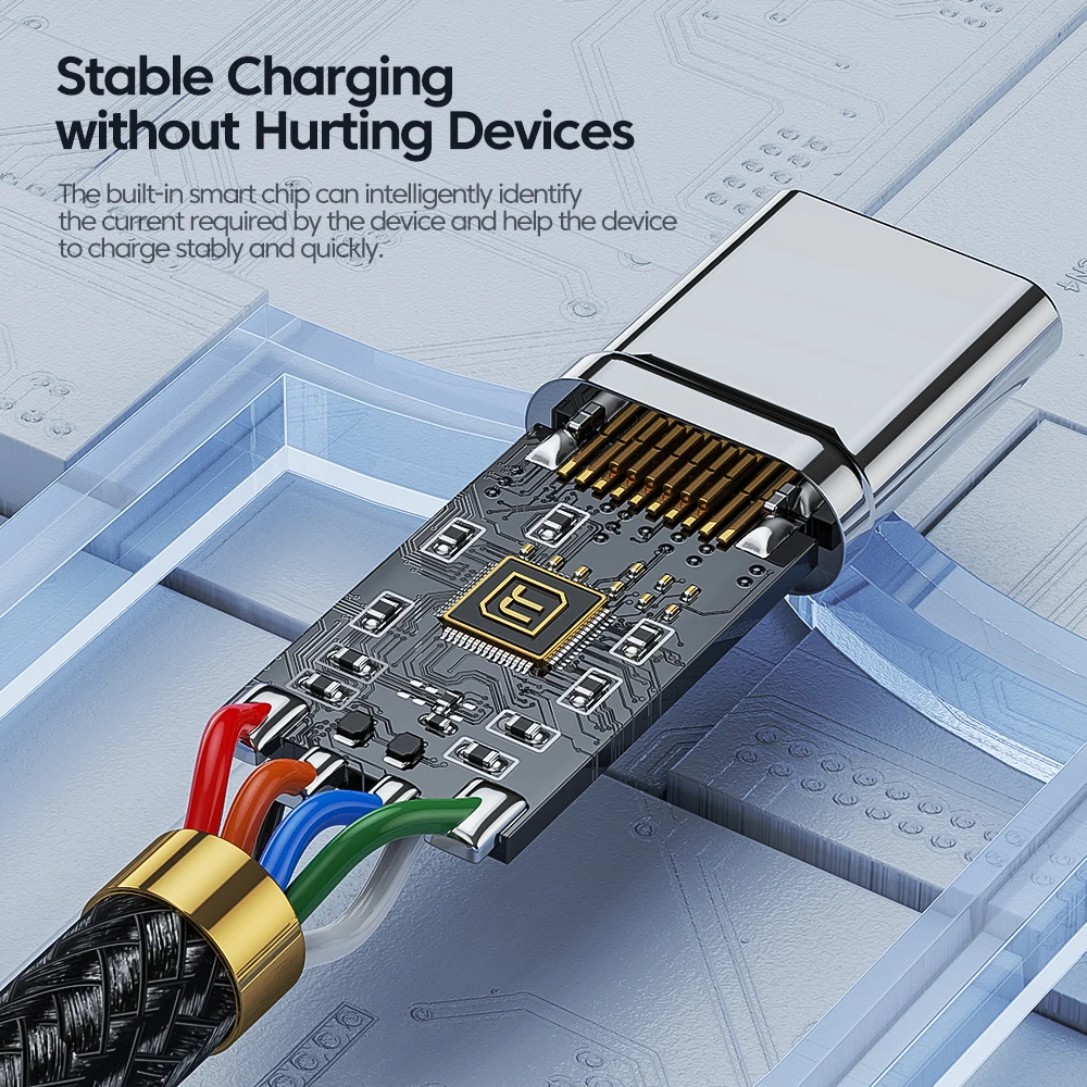 Type C to USB Aluminum alloy nylon 5a braided cables 100w usb c charge cable for Huawei devices