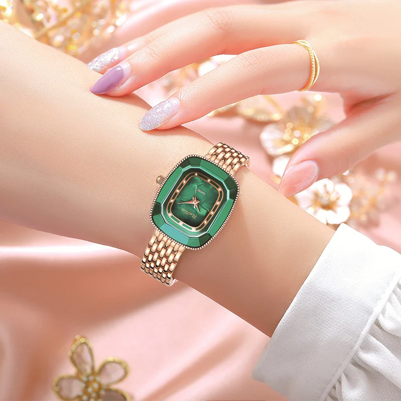 nano Ice Out Watches Top Fashion Stainless Strap Lady Rose Gold Women Big Face Woman Quartz Watch Japan Movement