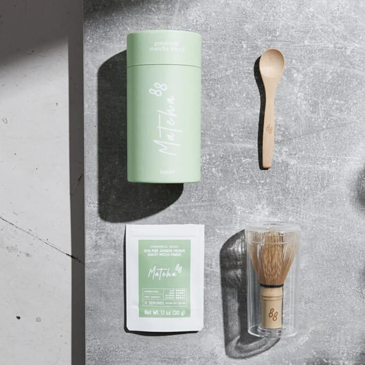 Recycclable Biodegradable Paper Tube With Custom Metal Lid Mouth Sealing for Loose Leaf Tea