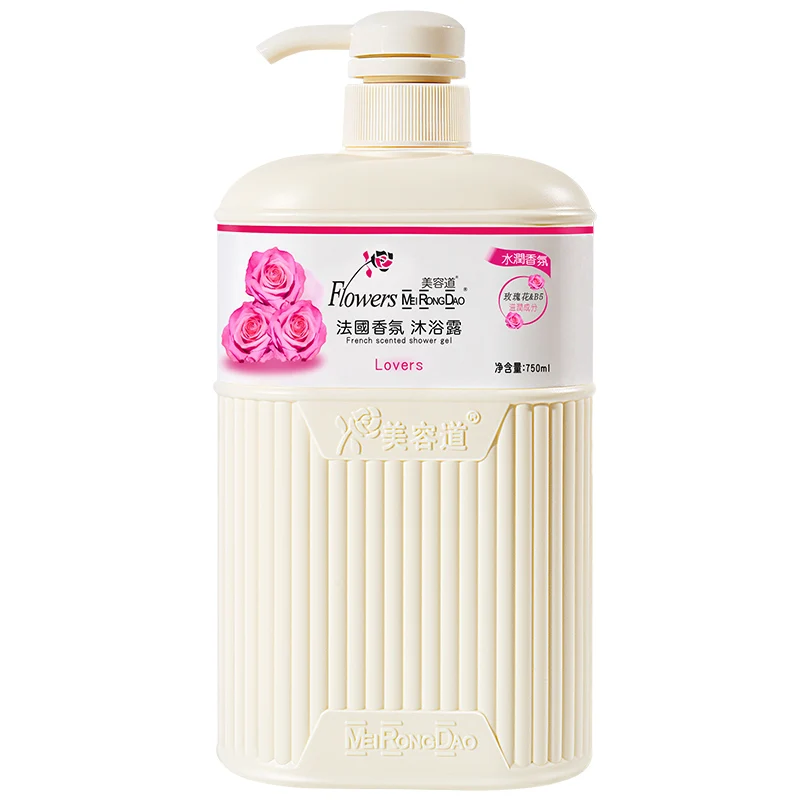 Private Brand Organic Coconut Oil Rose Extract Body Wash Shampoo Set nourishes the body deeply cleansing and moisturizes