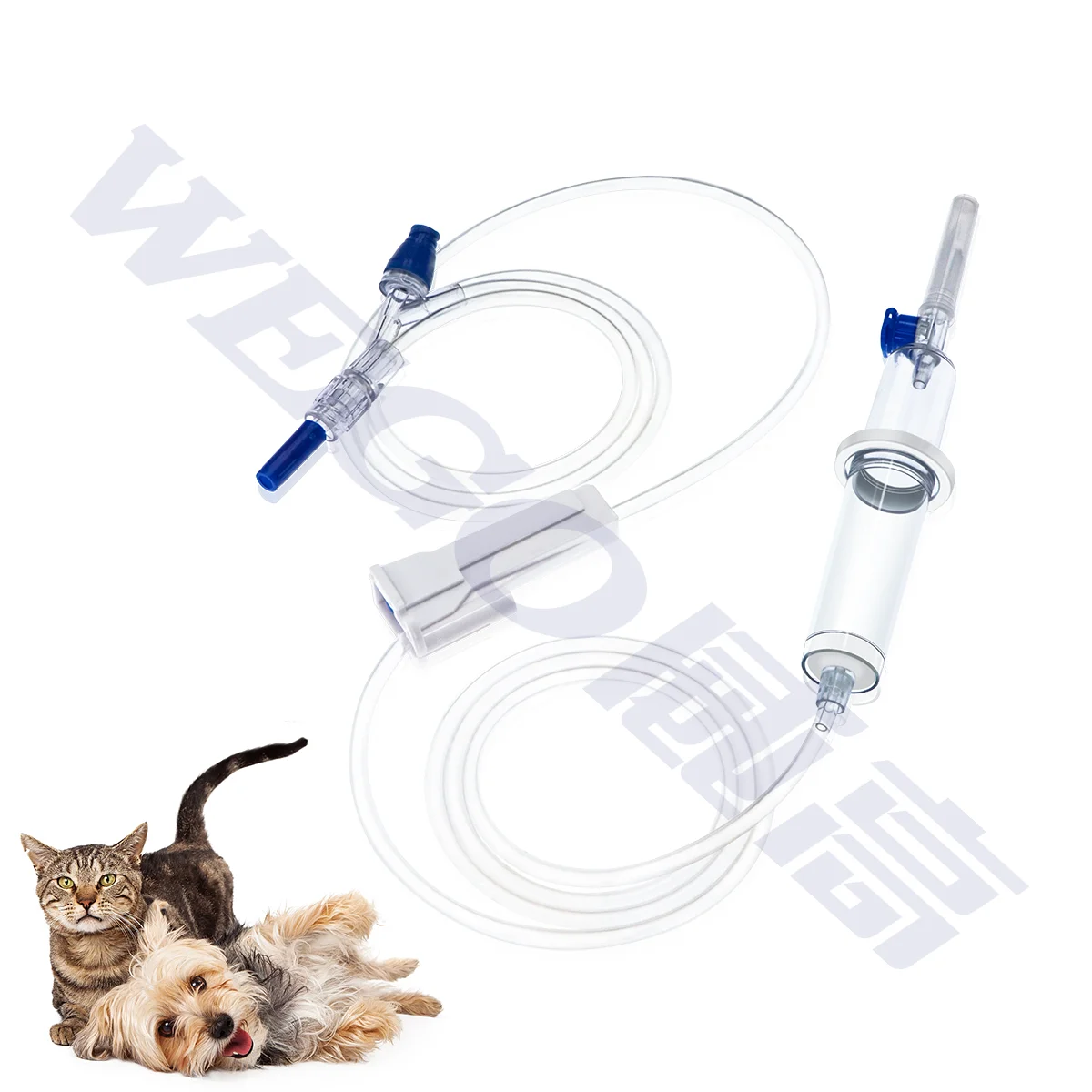 veterinary medical Disposable CE Approved medical fluids infusion set y site with butterfly needle