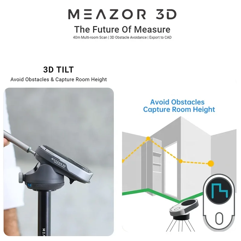 MEAZOR несколько комнат план точка кривая сканирование 3d Перемещение наклон электронный уровень цифровой лазерный измеритель линейка с