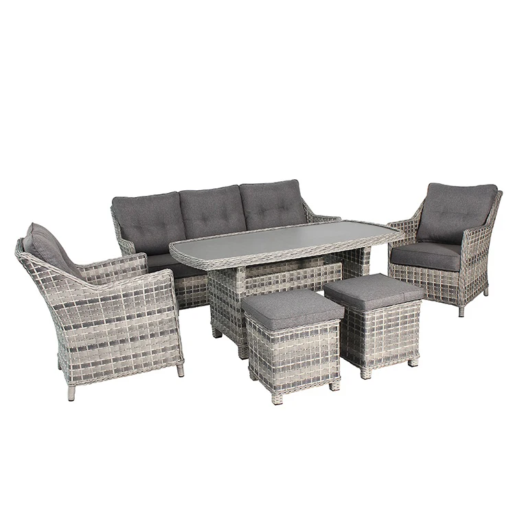 High Quality PE wicker mixed weaving rattan furniture garden outdoor sofa set patio furniture
