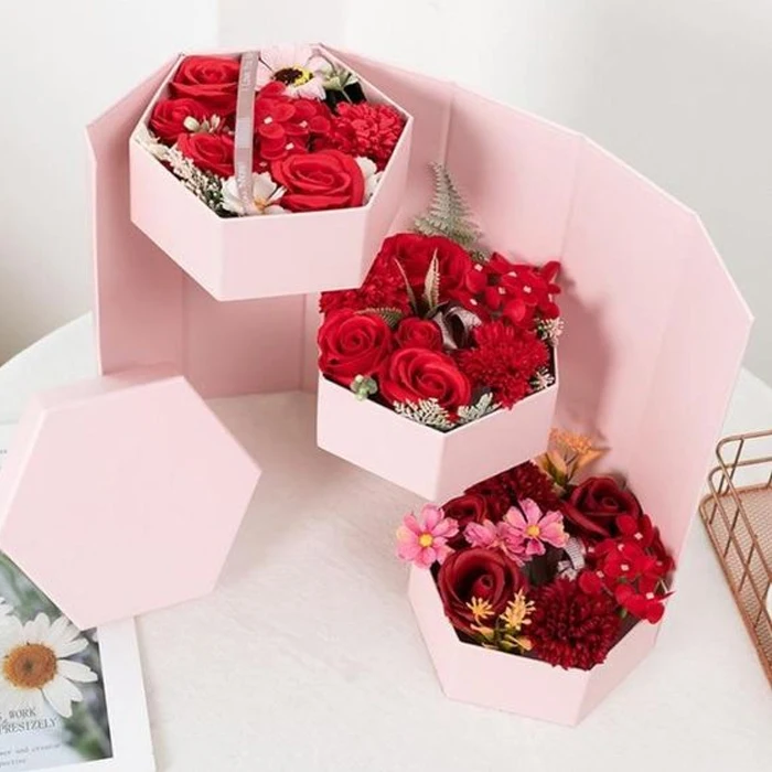 wholesale luxury flowers cardboard boxes 2020 rose love preserved flower bouquet box packaging rose flower boxes for bouquets