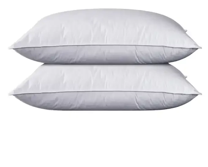 Customized Home Hotel Nature Soft Goose Duck Feather Down Pillow Cushion Pillow With Cotton Fabric