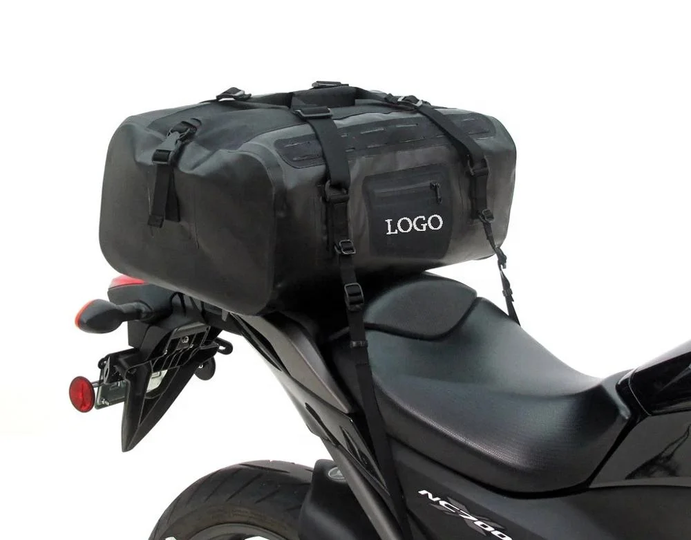 waterproof motorcycle bag China wholesale custom strong large welded outdoor dry Multifunction tail bag detachable carry handle