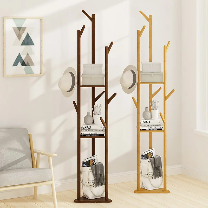 Modern Living room Entryway Hanger Floor Standing Coat Rack Hat Coat Tree Umbrella Stand Clothes Organizer Shelf