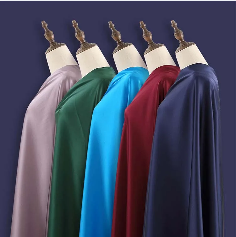 
 Стрейчевая сатиновая ткань Ципао, 19 мм, ширина 108, 92% шелк, 8% спандекс, однотонная эластичная ткань с цифровым принтом  