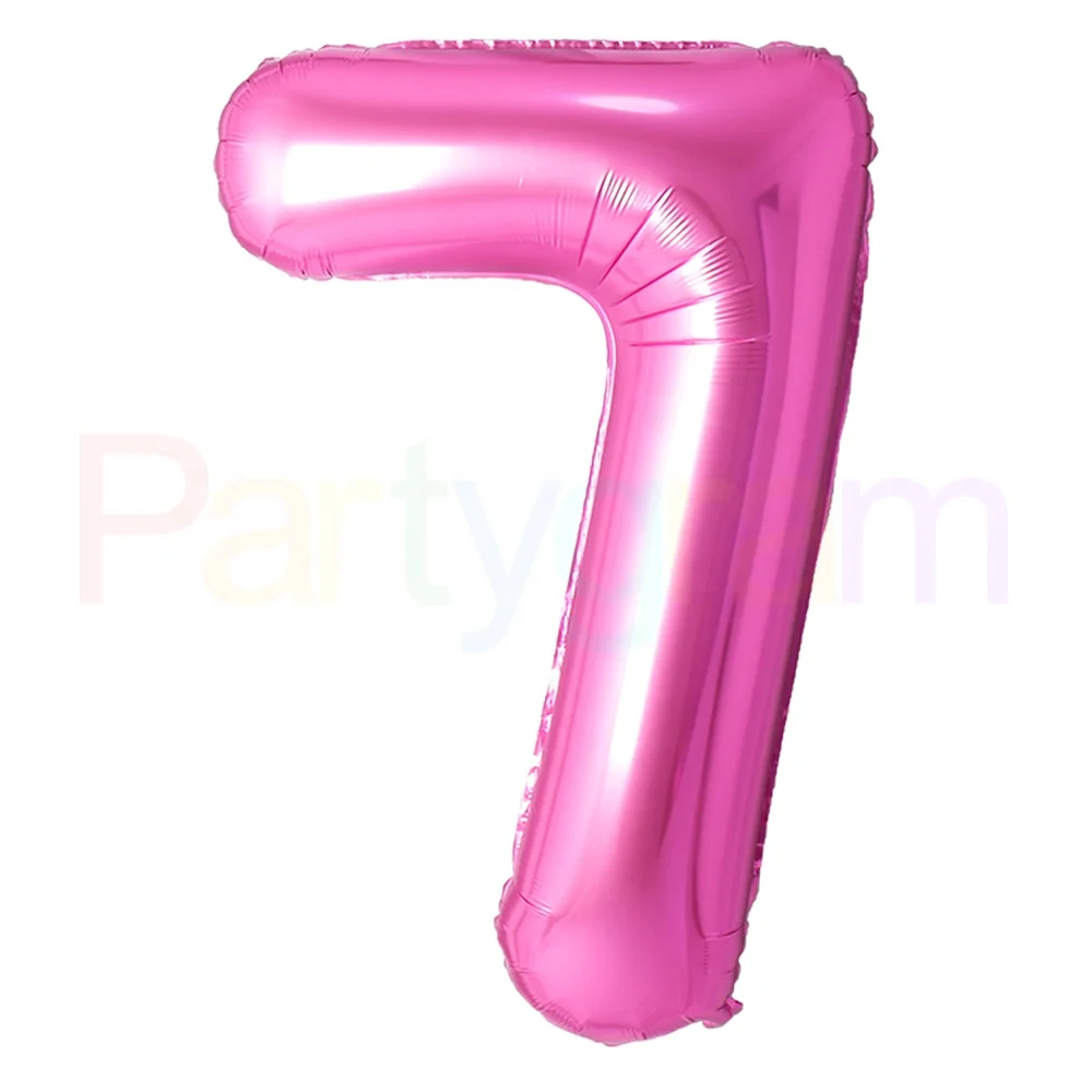 40 Inch  Pink Big Size Number TWO Foil Balloons Birthday Decorations Large Globe Figure Air Balloons