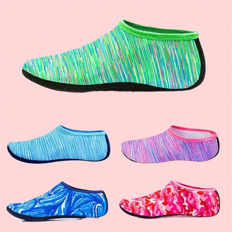 Beach Water Sports Socks/Shoes Non-Slip Snorkeling/Surfing Breathable with Pattern For Seaside Beach Activities