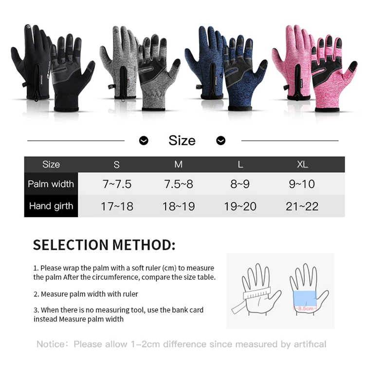 Winter Warm Windproof Anti Slip Waterproof Sports Touchscreen Driving Cycling Touch Screen Winter Gloves