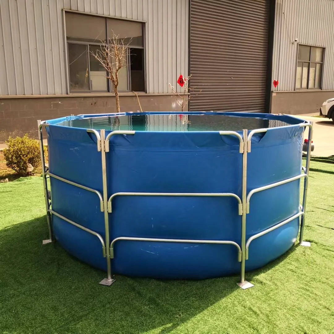 Flexible and foldable water tank tarpaulin fish tanks outdoor farming the largest plastic ponds for raising fish