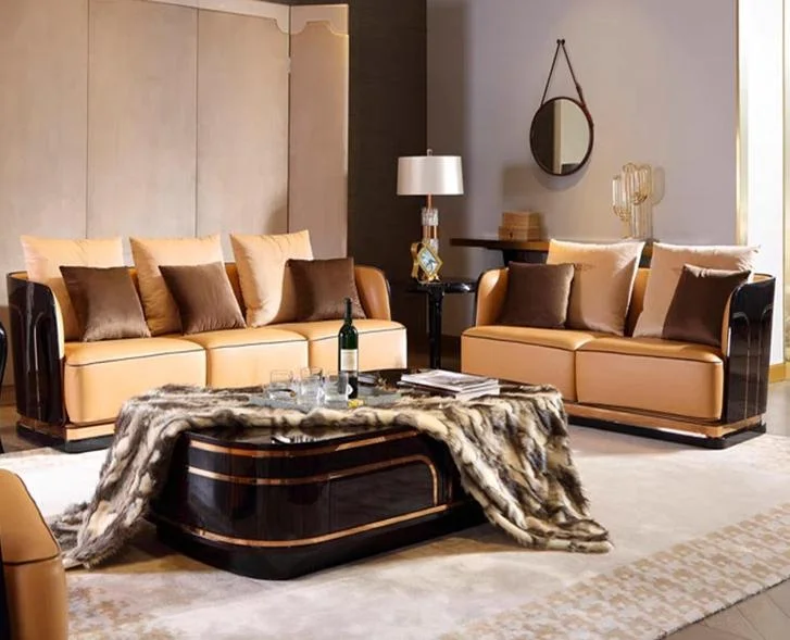 Vogue livingroom furniture Italian sofa set leather modern luxury living room furniture
