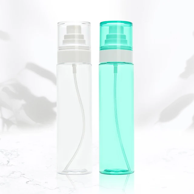 Wholesale white green transparent plastic spray bottle for cosmetic packaging 200ml