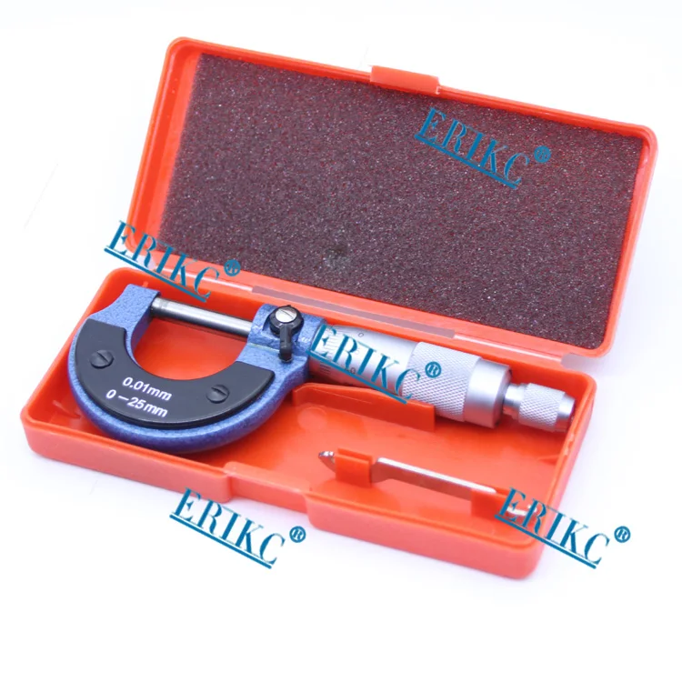 ERIKC genuine digital micrometer gauge 0-25mm/0.01mm Manual micrometer E10240016 diesel injector tool