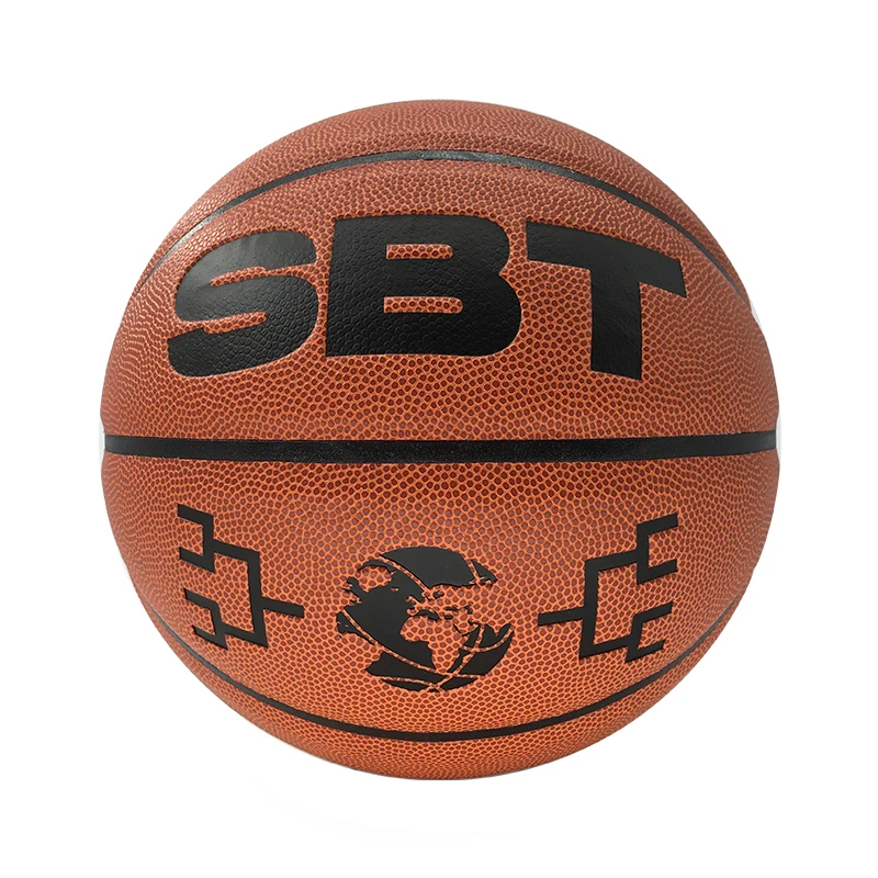 Customizable Pu Basketball in Sizes 7,6,5 Official Size Leather Basketball Training Laminated Basket Ball