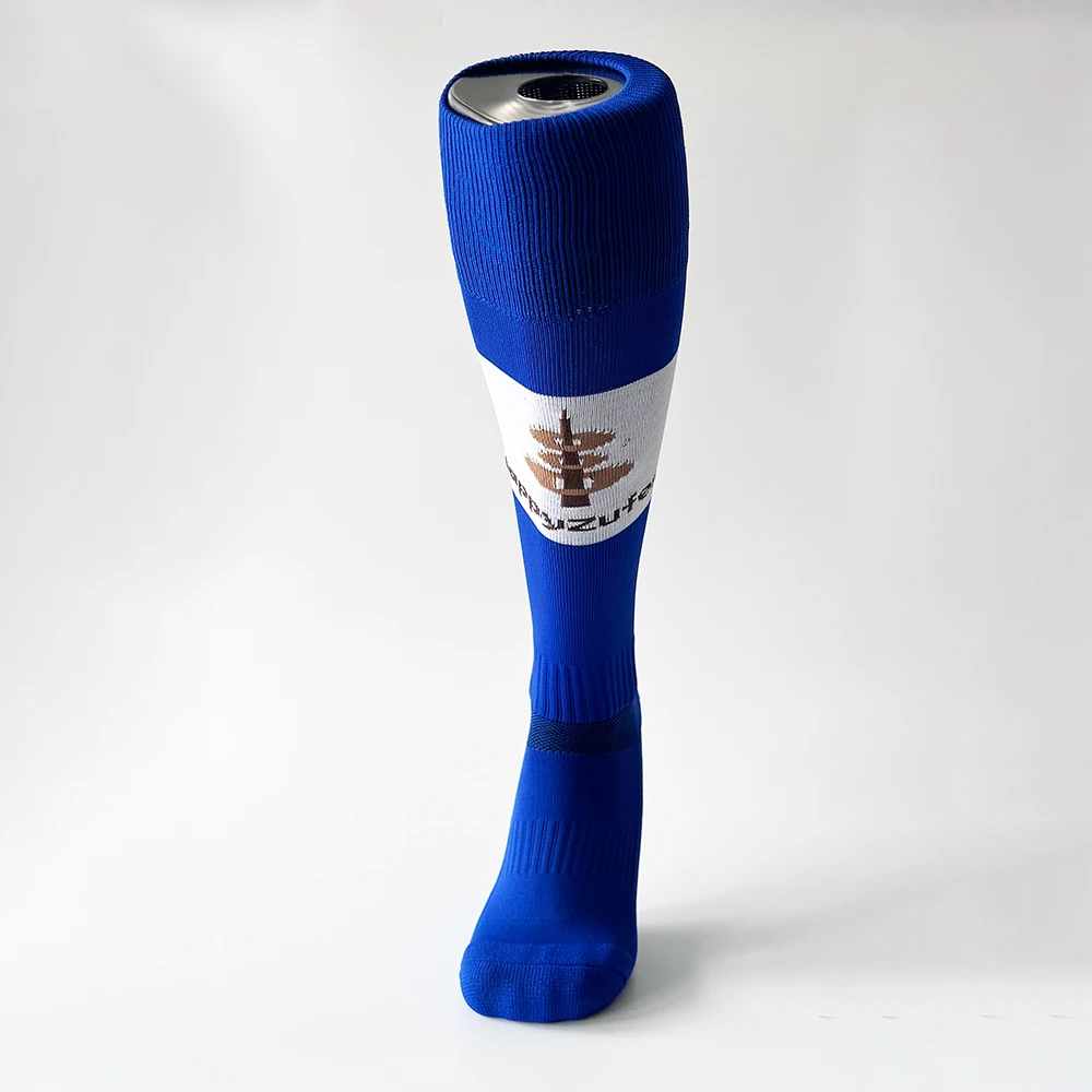 Happyzufeng 2023 New Football  Non-slip Long Tube Over the Knee Striped Soccer Socks Compression Stockings Outdoor Sports Gym