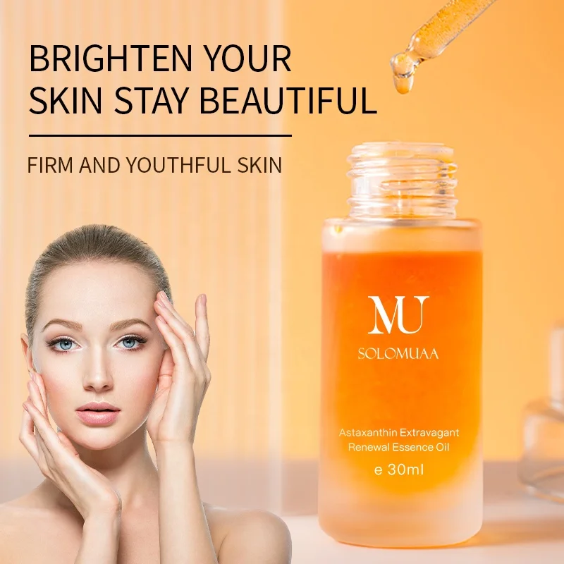 Astaxanthin Organic Facial Oil Face Moisturizer for Women Supports Skin Hydration & Firmness, Anti-Aging Oil