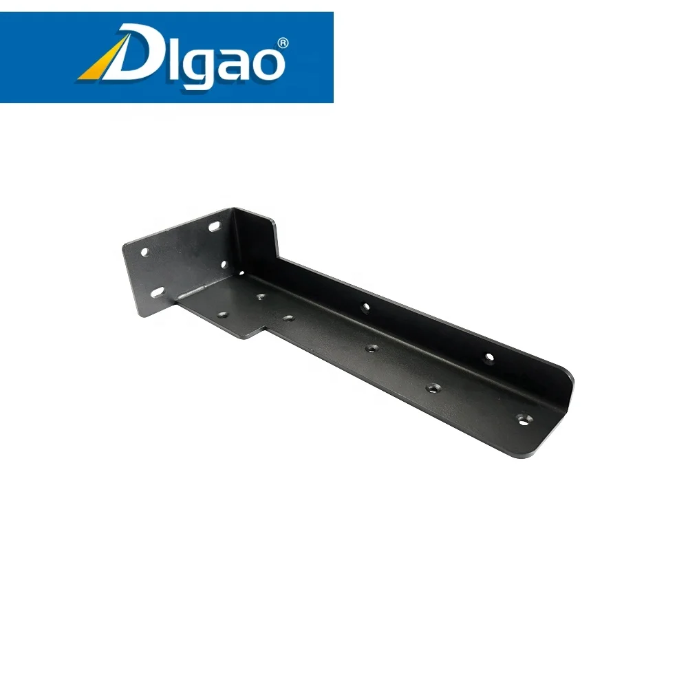 High quality wall mounted black L-shelving bracket modern metal floating shelf brackets