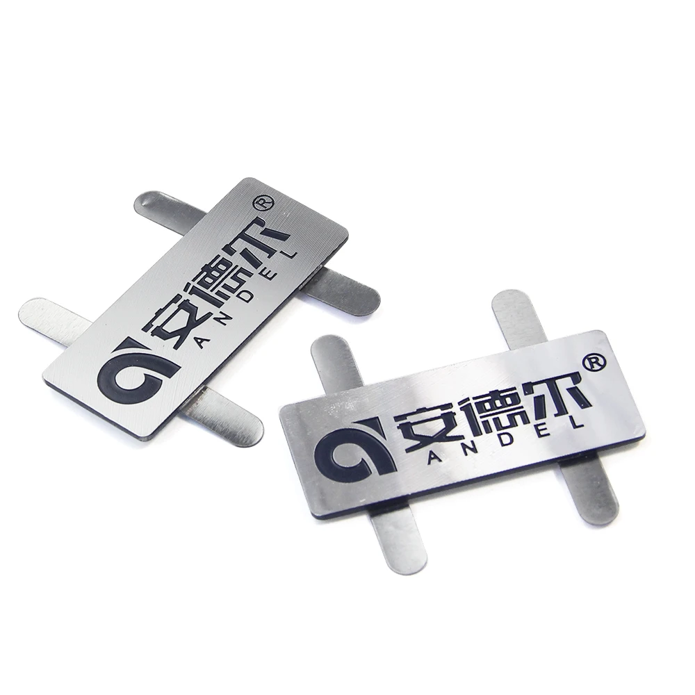 Customize your own brand License plate label tag car accessories Wholesale raised metal logo nameplate