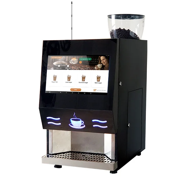 Fully Automatic Desktop Bean To Cup Smart Fresh Coffee Vending Machine