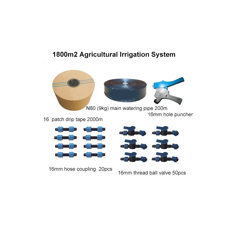 800sqm 1000sqm 1800sqm Popular Plant Growing Agricultural Drip Pipe Irrigation System for Sale